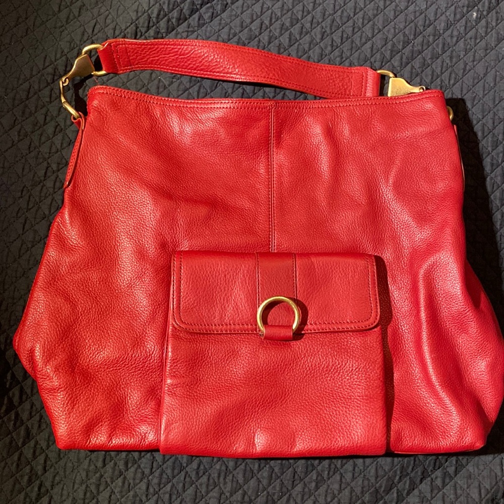 Talbots red leather purse